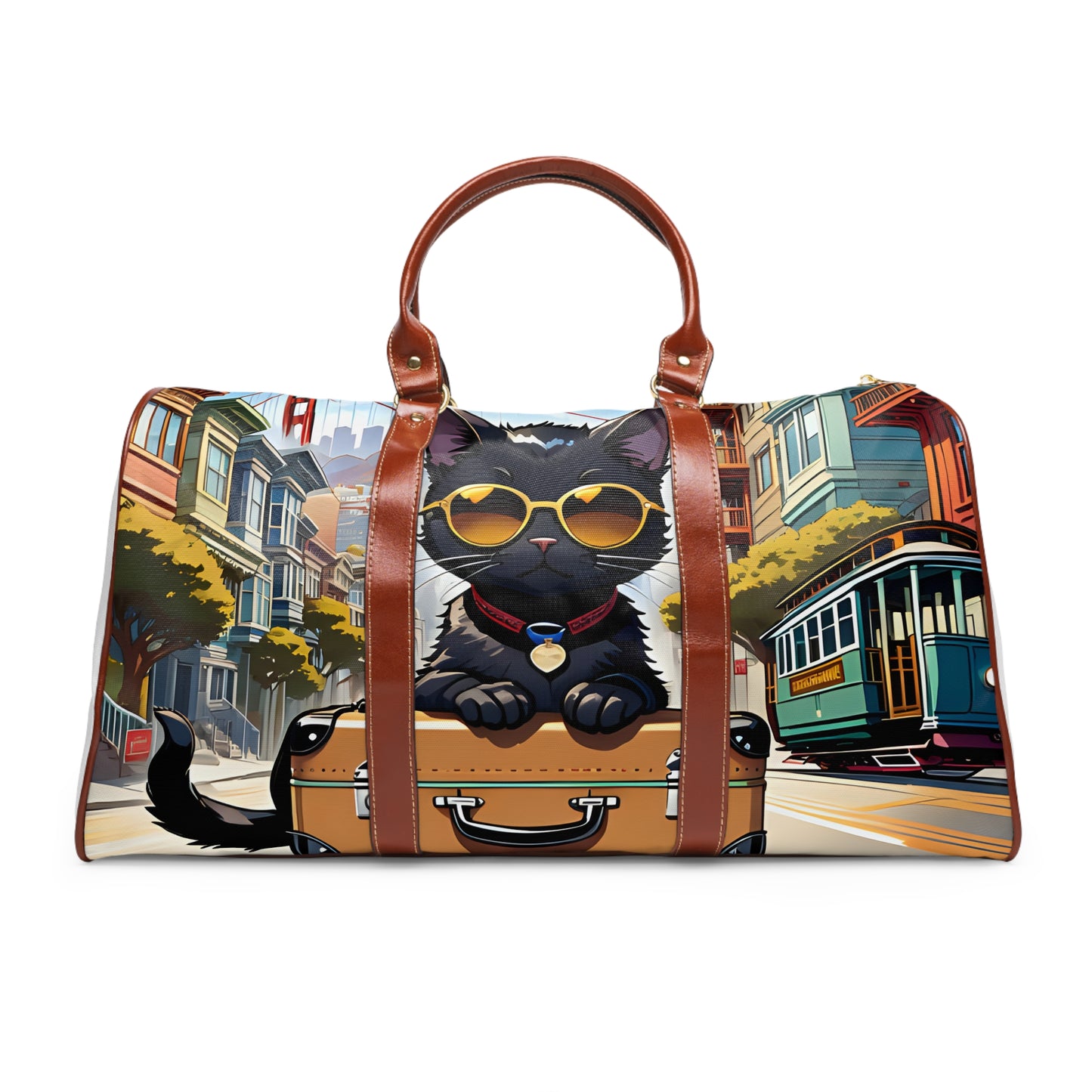 Black Cat's World Tour - San Francisco Edition - Waterproof Travel Bag