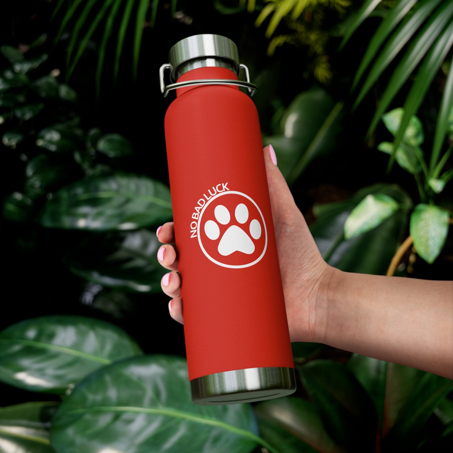 NoBadLuck Paw - Copper Vacuum Insulated Water Bottle 22oz