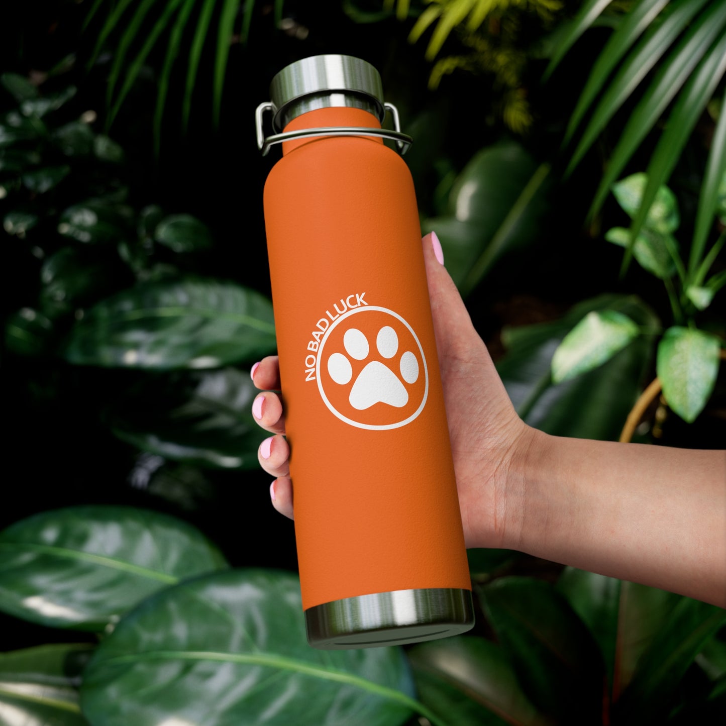 NoBadLuck Paw - Copper Vacuum Insulated Water Bottle 22oz