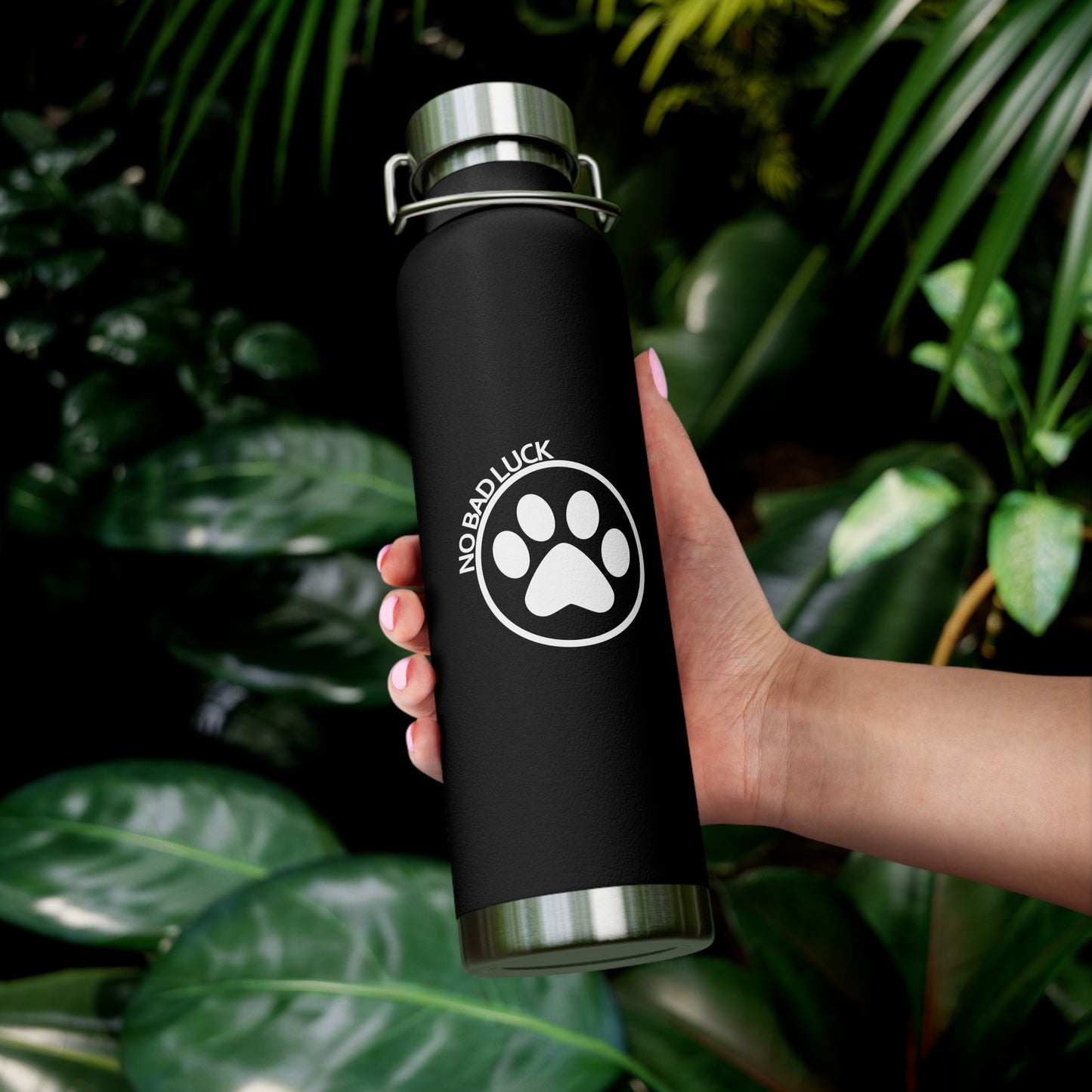 NoBadLuck Paw - Copper Vacuum Insulated Water Bottle 22oz